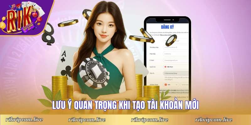 Lưu ý quan trọng khi tạo tài khoản mới